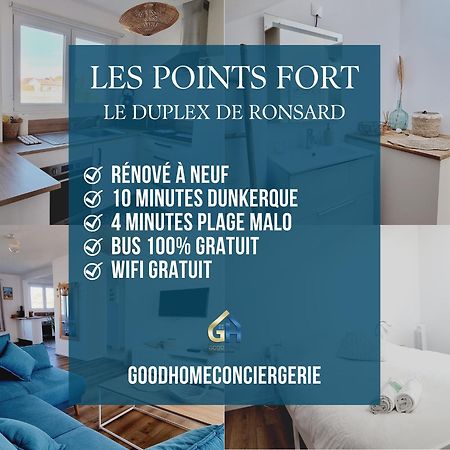 *Le Duplex De Ronsard*Plage Et Centre-Ville Dunkirk Exteriér fotografie