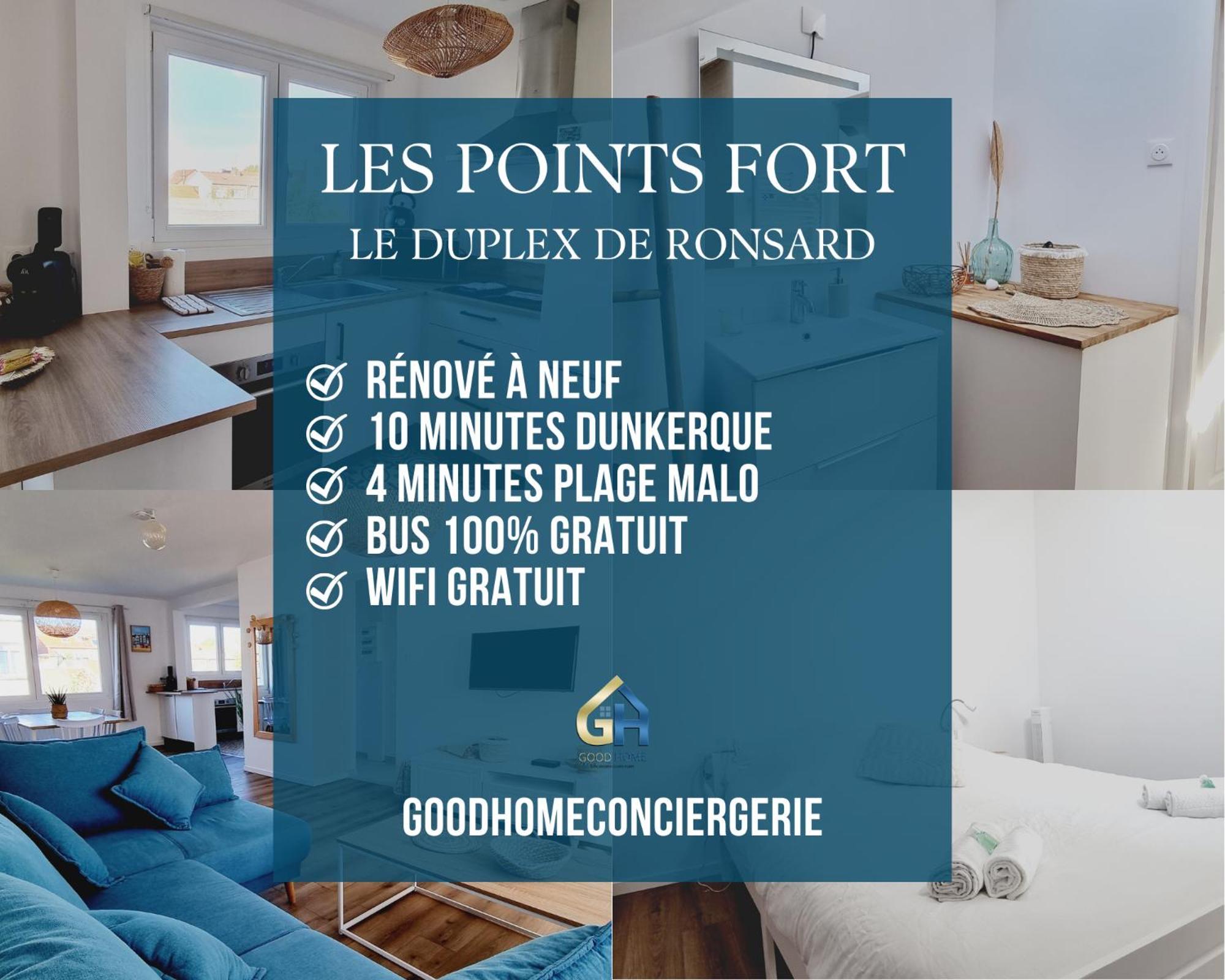 *Le Duplex De Ronsard*Plage Et Centre-Ville Dunkirk Exteriér fotografie